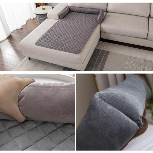 Generic Cooling Dog Bed, Cooling Mat, Cooling Dog Mat, Cooling Mat for Dogs, Cooling Pad for Dog, Washable Couch Protector(Off-white,75 * 75cm/29 * 29in)