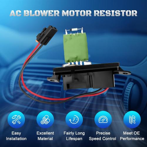 89019089 HVAC Blower Motor Fan Resistor Fits for 1999 2000 2001 2002 2003 2004 2005 2006 Chevy Silverado 1500 2500 Tahoe GMC Sierra Yukon Cadillac Escalade 973-004, 89018597, 22807122