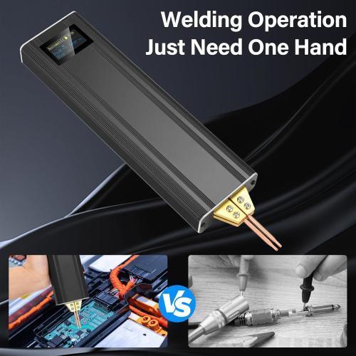 Handheld Battery Spot Welder 5V 2A 1865O Battery Spot Welder 80 Gears Adjustable Portable Welder with Colorful Digital Display for Various 1865O Battery and Nickel or Stainless Steel Sheets