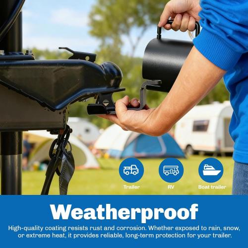 Trailer Ball Lock, Heavy Duty, Fits 2 5/16-Inch Couplers(with Handle)