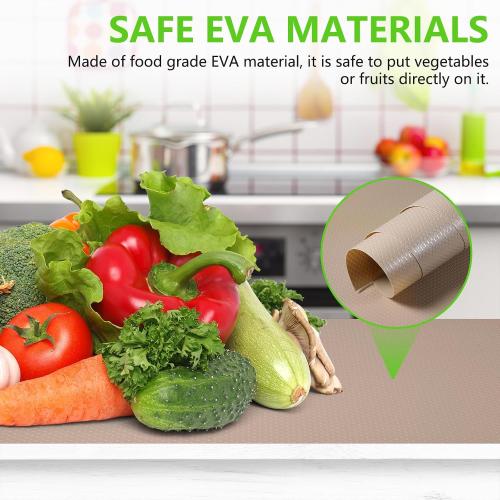 Shelf Liner Non Adhensive,Kitchen Cabinet Drawer Mat Beige 11.8× 59