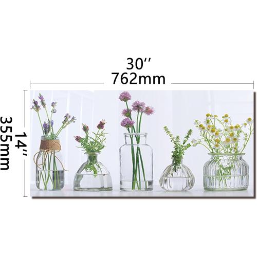 DAIFURONGE Flower Vase,Tempered Glass Backsplash for Kitchen,Easy to Clean, One Piece Glass Behind Stove Splashback Panel, Home Kitchen Wall Decor (30x14(76.2x35.56cm))