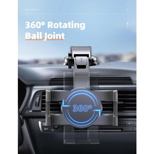 eSamcore iPad Holder for Car, Dashboard Tablet Holder for Car Suction Cup Mount with Large Clamp for All 6-11 Apple iPad Accessory Samsung Galaxy Tab Tablet Stand