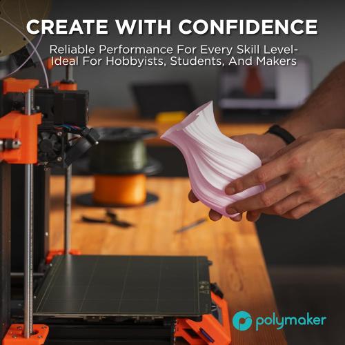 Polymaker Matte PLA Filament Sunrise Orange 1.75mm 1kg 3D Printing Filament, PolyTerra 3D Printer PLA Filament