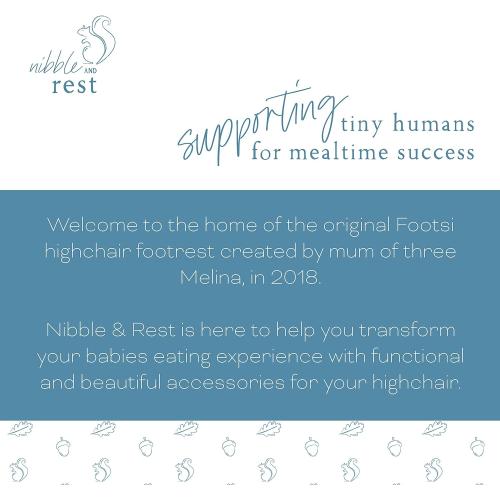 Nibble and Rest Woodsi Footsi Highchair Footrest for IKEA Antilop, Bamboo Wooden Footrest, Height Adjustable, High Chair Accessories,Suitable Footstool with Rounded Corners