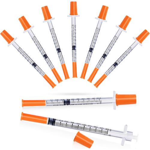 Insulin Syringe with Needle, 30G 5/16(8mm) 1ml Inch, Individually Packed 18 Pack