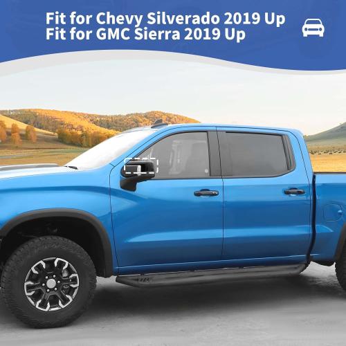 for Silverado Side Mirror Cover Cap Trim Black Fit for Chevy Silverado/GMC Sierra 2019-2025 Black Exterior Accessories 2pcs