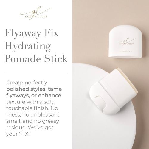 Goldie Locks Flyaway Fix Hydrating Pomade Stick - Tames Flyaways and Controls Frizz - Lightweight Non-Greasy Hold - Safe for Extensions & Color-Treated Hair - Protein-Free - 0.5 oz