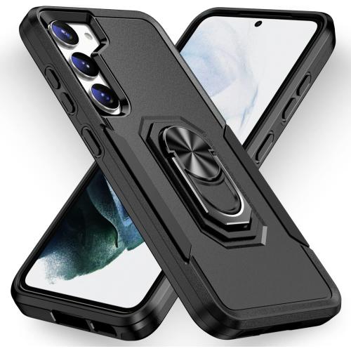for Samsung Galaxy S23 Plus Case Galaxy S23  Case with Kickstand Armor Magnetic Ring Rugged Protective Military Grade Shockproof for Galaxy S23 Plus Phone Case (Black)