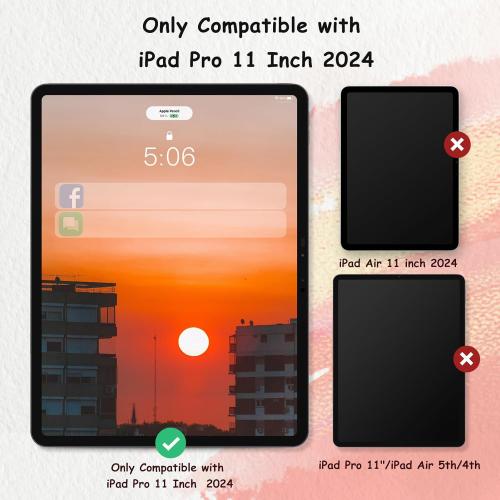 2 pack bersem New Paperfeel Screen Protector Compatible with iPad Pro 11 Inch 2024 (M4), Matte PET Film for Paper Art Writing, Friendly, Anti-Glare, Case Friendly, Easy Installation,