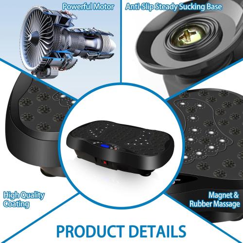 Vibration Plate Exercise Machine with Remote Control, Vibration Platform, Whole Body Workout Machine, Fitness Machine, Foots Massage, Pain Relief, Home Office (Missing remote control)