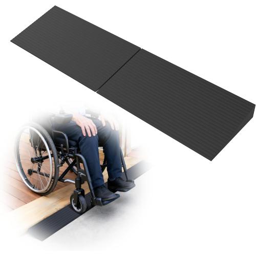 2 Inch Rubber Threshold Ramps for Doorways, 2 PCS
