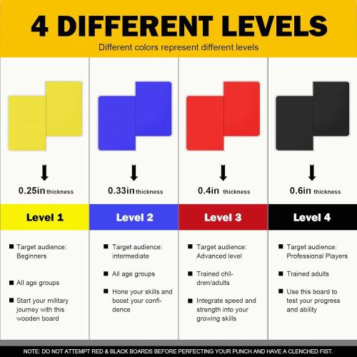 4 Pack Rebreakable Boards Martial Arts,Karate Breaking Boards rebreakable Set,Taekwondo Breaking Boards for Kids,Karate Boards for Breaking Kids,Boxing Martial Arts Training Equipment Gifts