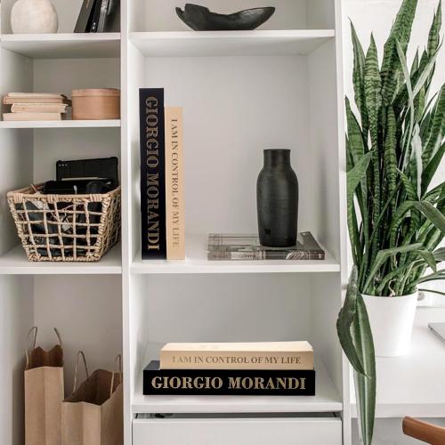 Decorative Books for Home Decor - Set of 2 Fake Books for Decoration, Faux Book Storage Box Enhance Your Coffee Table, Bookshelf & Mantel Shelf Decor, Linen Book Decor Aesthetic Set, Books Decor