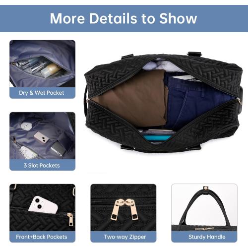 Duffle Bag for Travel, Weekender Bag with Shoe Compartment, Carry On Overnight Bag for Women with Toiletry Bag, Gym Bag with Wet Pocket, Hospital Bags for Labor and Delivery Beige