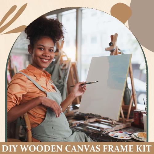 DoubleFill 3 Pack 16x20 Inch DIY Canvas Stretcher Bars Canvas Frame Wood Frames Kit Easy to Assemble for Prints, Posters, Oil Painting, Painting, Embroidery Stitch and Needlepoint Arts
