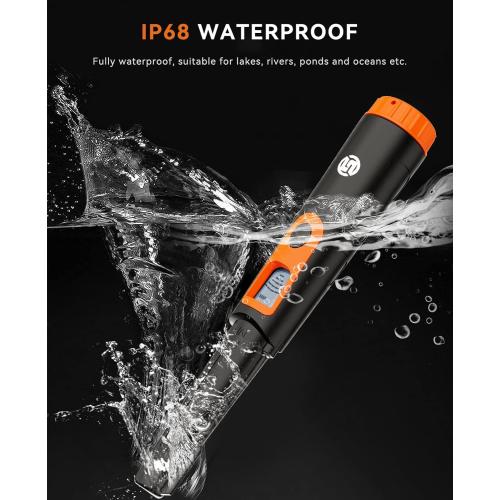 SUNPOW Metal Detector Pinpointer for Adults & Kids, Fully Waterproof, 360°Detection Handheld Pin Pointer Wand with LCD Screen, 3 Modes (Buzzer, Vibration,Sound) for Treasure Hunting- OTMD08