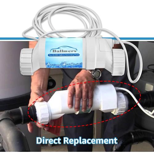 T-CELL-15-SWP Salt ChIorination Cell Replacement for Hayward, T15 Salt Cell for In-Ground Swimming Pools up to 40,000 Gallons Replace for W3T-C-E-LL-15 T-15 Salt Cell Replacement