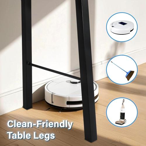 TENGCHANG 2 PCS 28'' Industry Trapezoid Dinning Table Legs Metal Steel Desk Legs DIY Furniture