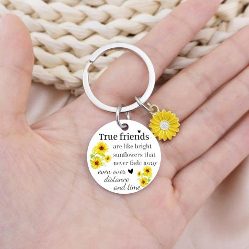 Ikacvb Sunflower Gifts For Women Best Friend Keychain Friendship Gifts For Bestie Bff Friends Female Birthday Gift For Women Leaving Going Away Gift Christmas Stuff