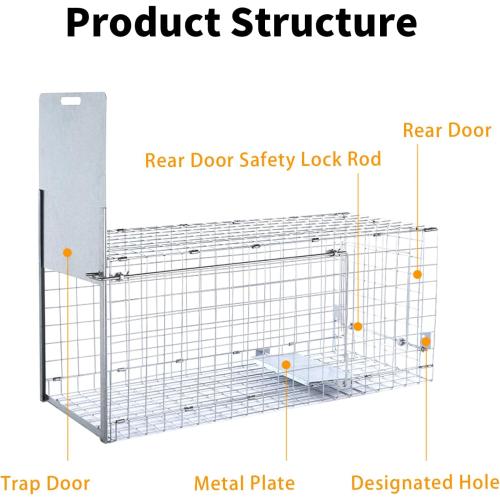 42 Large Humane Live Animal Trap,Collapsible Large Animal Catcher Cage,Cage Traps for Large Dogs up to 38 pounds,Foxes,Coyotes,Bobcat,Similar Sized Animals