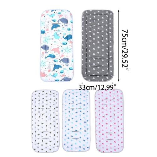 Baby Seat Pad Cotton Baby Seat Liner for Stroller Car Seat Thick Cushion for Newborns Infants and Toddlers Comfortable Soft Child Cart Mat Dining Chair Rocking Chair Cushion