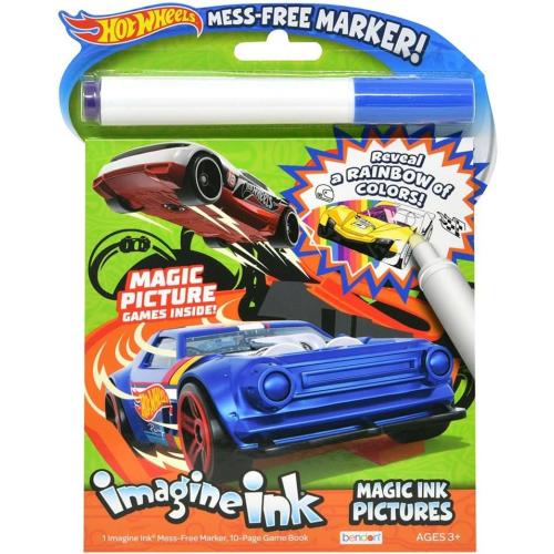Hot Wheels Coloring Book Set for Kids Bundle with Hot Wheels Car Activity Books, Sticker Pads, Hot Wheels Hot Rod Imagine Ink Coloring and More