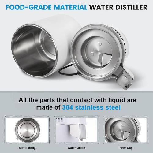 DC HOUSE 1 Gallon Water Distiller Machine, 750W Distilling Pure Water for Home Countertop Table Desktop, 4L Distilled Water Making Machine to Make Clean Water for Home…