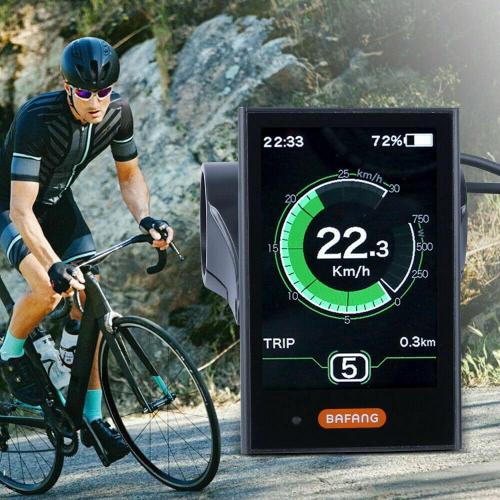 BAFANG 3.5in eBike Display DPC18 for BBS01B BBS02B BBSHD Mid Motor 0-9 Pedal Assist Levels eBike Computer Display with Automatic Backlight UART Protocol