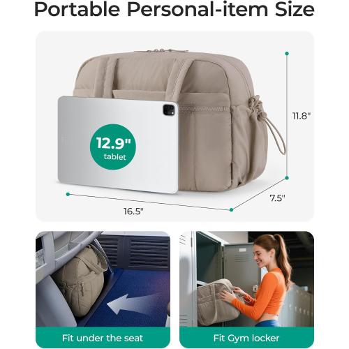 BAGSMART Gym Bag for Women, Duffle Bag for Travel with Wet Pocket, Lightweight Carry on Weekender Duffel, Water Resistant