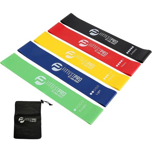 Fittest Pro by Limm Resistance Bands for Legs and Butt, Fabric Exercise Loop Bands Yoga, Pilates, Rehab, Fitness and Home Workout, Strength Bands for Booty