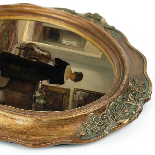 SIKOO Vintage Picture Frames 5x7 Oval Picture Frame Tabletop and Wall Mount Antique Picture Frame with High Definition Glass Front,Oval Wall Art, Bronze Gold