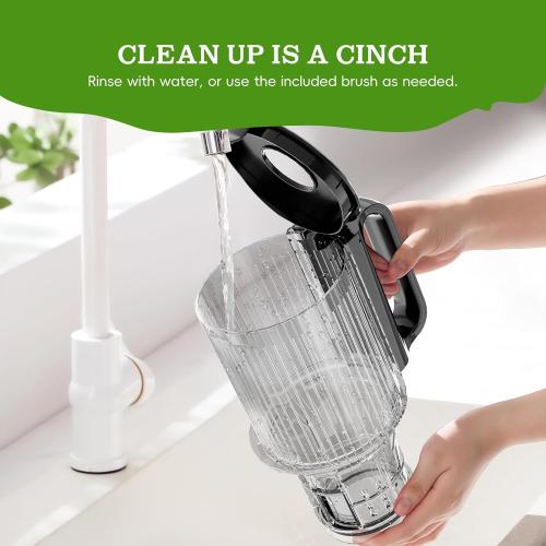 Cold Press Juicer, Wide Feed Chute Juicer Machines, Stainless Steel Slow Masticating Juicers Easy to Clean, Vegetables & Fruits Juice Extractor, High Juice Yield, Gray Knob