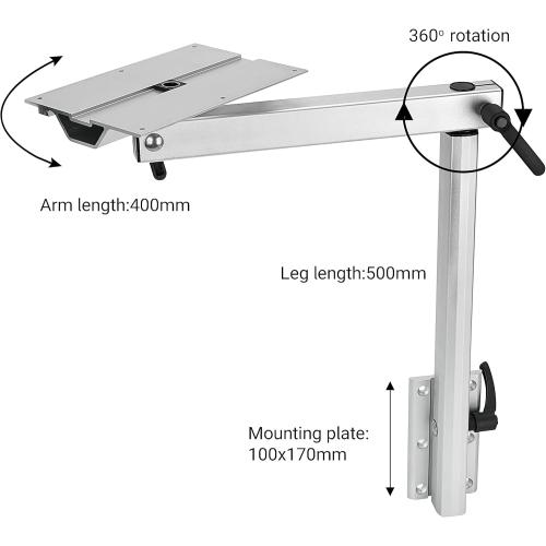 DALUOBO Removable Table Leg RV Accessories Detachable Height Adjustable Aluminum Alloy 360 Degree Rotation for Yachts RV Motorhome