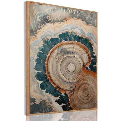 Tree Ring Wall Art Framed, Modern Nature Decor, Easy to Hang 24x36 Inch | The Art of Nature's Timeline,Affordable & High quality,Perfect for your Living Room, Bedroom, Bathroom & Office