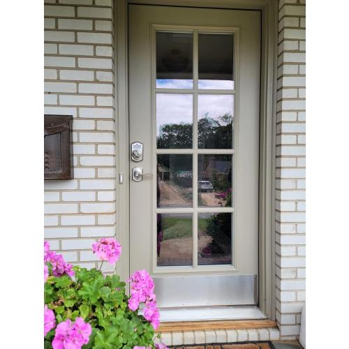 Door Metal Kick Plate 6x28 inches Aluminum Decorative Plates Protector for 30 inches Front Doors, 18 Ga Thickness 6x 28 (Silver)