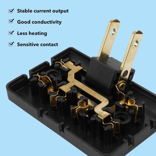 3 Way Flat Wall Outlet Extender AC Adapter (Converts 2-Prong/3-Prong, No Wiring Needed) for Indoor/Outdoor Electrical Sockets - Ideal for Home, Office, Travel