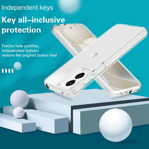 BAISRKE Case for Moto G Power 5G 2024,Heavy Duty Shock Absorption Protective Designed Phone Cover for Motorola Moto G Power 5G(2024) - Crystal Clear