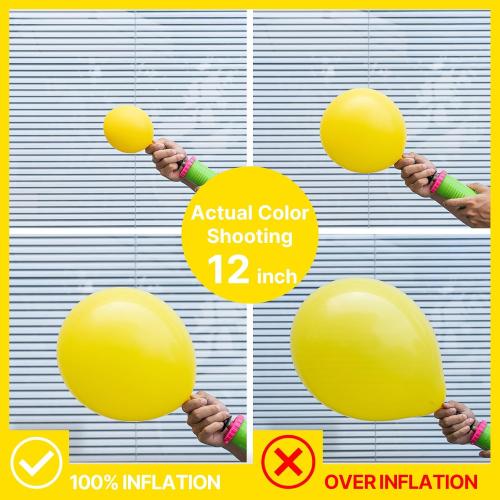 PartyWoo Yellow Balloons 140pcs Different Sizes of 18 12 10 5 Inch Matte Yellow Latex Balloon Arch Kit Garland for Easter Bee Baby Shower Sunflower Birthday Graduation Party Decorations Yellow-Y55