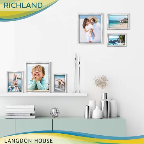5x7 Silver Picture Frame - Distinguished Edging for Classic Style