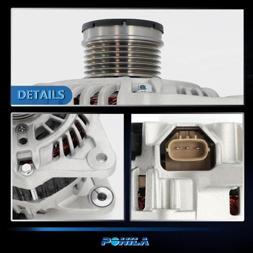 11657N Alternator Compatible with 2013 2014 2015 2016 2017 2018 Nissan Altima 2.5L L4, 12V 110Amp, Replace# 11657, 23100-3TA1B, 23100-3TA1A, A2TJ1881, A2TJ1891