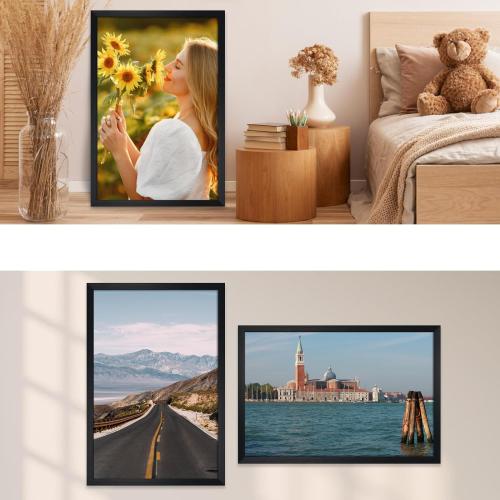 Poster Frame Black Metal Picture Frame for Wall Display, 1 Pack