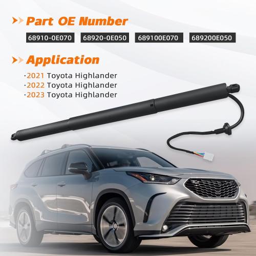 Rear Tailgate Power Hatch Lift Support Shock Strut for 2021 2022 2023 Toyota Highlander Replace# 68910-0E070 68920-0E050 (Left & Right)