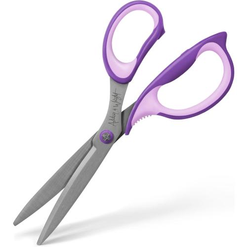 Ashton and Wright - Precision SG - Soft Grip Scissors for Office, Home, Kitchen, and Craft - 210mm / 8” - Steel Blades (Purple, Right Handed)