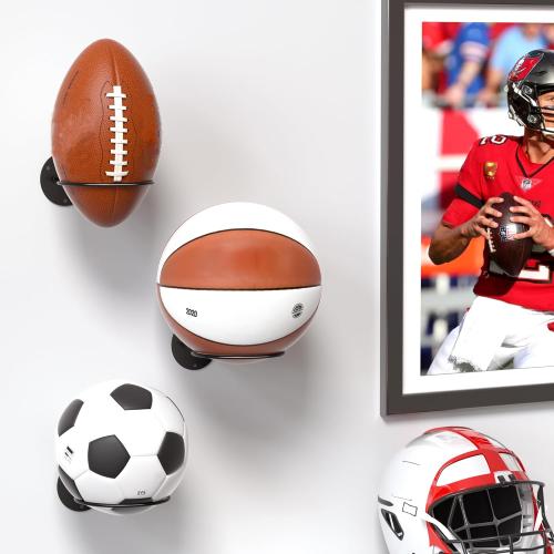 Basketball Wall Mount, Wall Basketball Holder, Boys Room Decor, Black