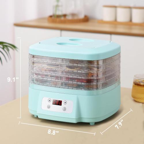 Color Blue Food Dehydrator 5 Trays Adjustable Temperature Fruit Meat Dehydrator For Jerky Machine