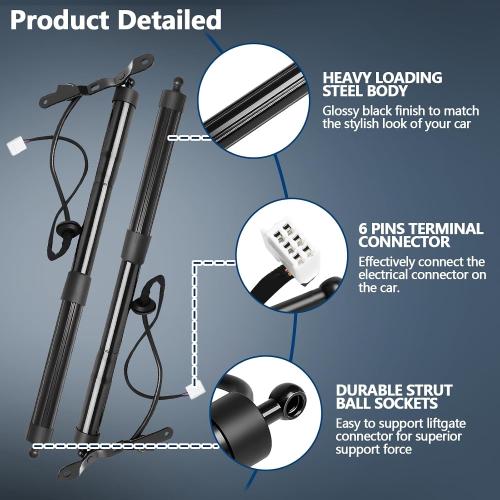 Electric Rear Tailgate Power Liftgate Support Shock Struts Compatible with 2013-2018 RAV4 2.5L Replace for 6892009010 6891009010 Pair of 2