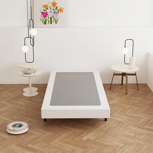 Size twin Box Spring Twin 4 Inch Low Profile, Heavy Duty Metal Box Spring Bed Base with Fabric Cover, Mattress Foundation, Easy Assembly, Noise Free, Black