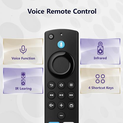 Voice Remote for FireStick(2nd/3rd Gen,Lite,HD),TV Stick 4K/Max(1st/2nd Gen),TV Cube, TV Remote for Some Hisense, TCL, Insignia Smart TVs