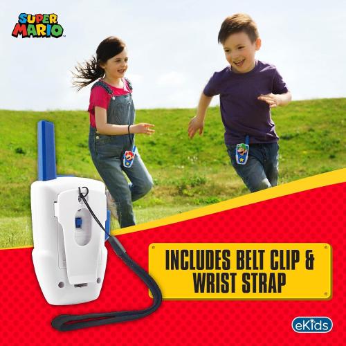 Super Mario Bros Walkie Talkies Kids Toys, Two Way Static Free 2 Way Radios for Indoor or Outdoor Games, Great for Kids